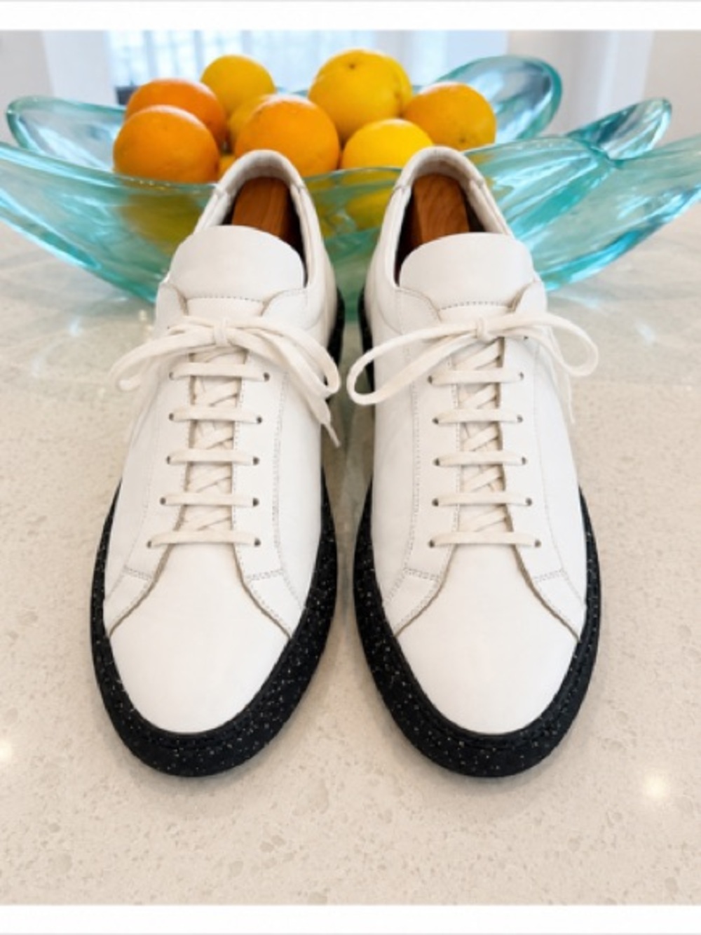 Common Projects Original Achilles Low White Leather Sneakers US 11 & Gold Stamp - Picture 2 of 5